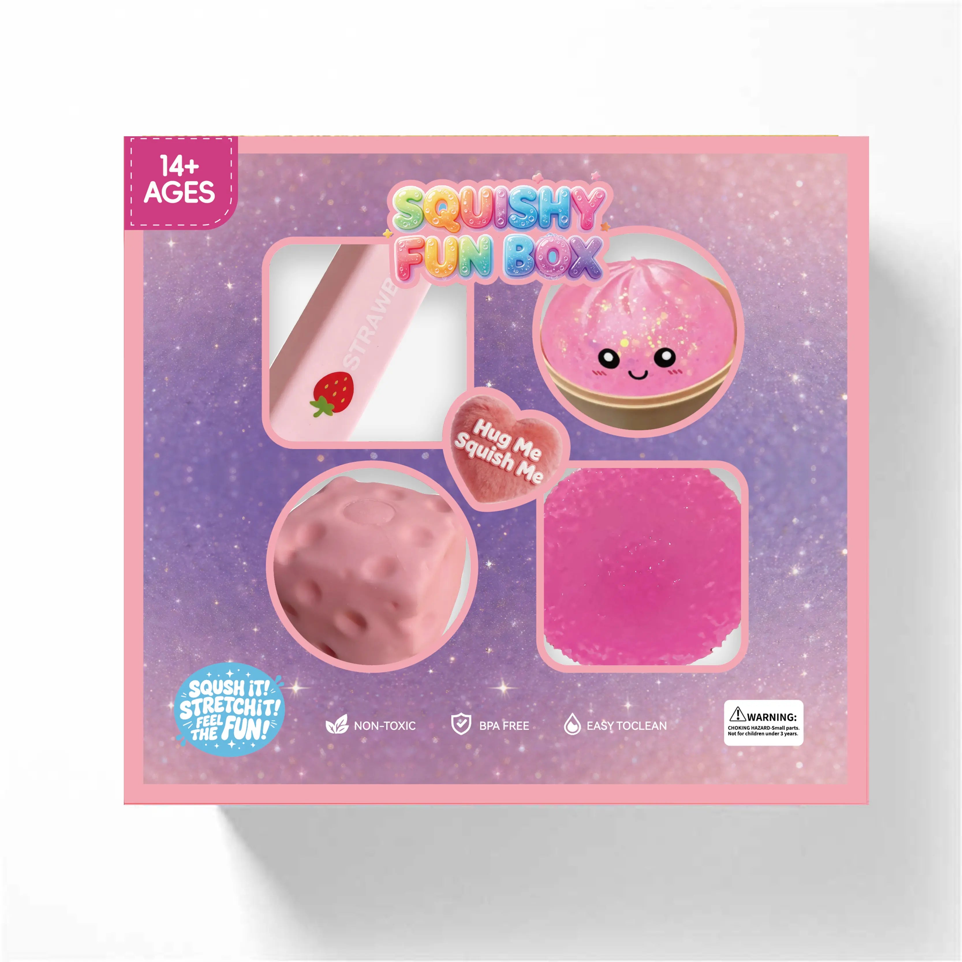 4-Pack Soft Silicone Squishy Toys - Slow & Fast Rebound 🧸✨