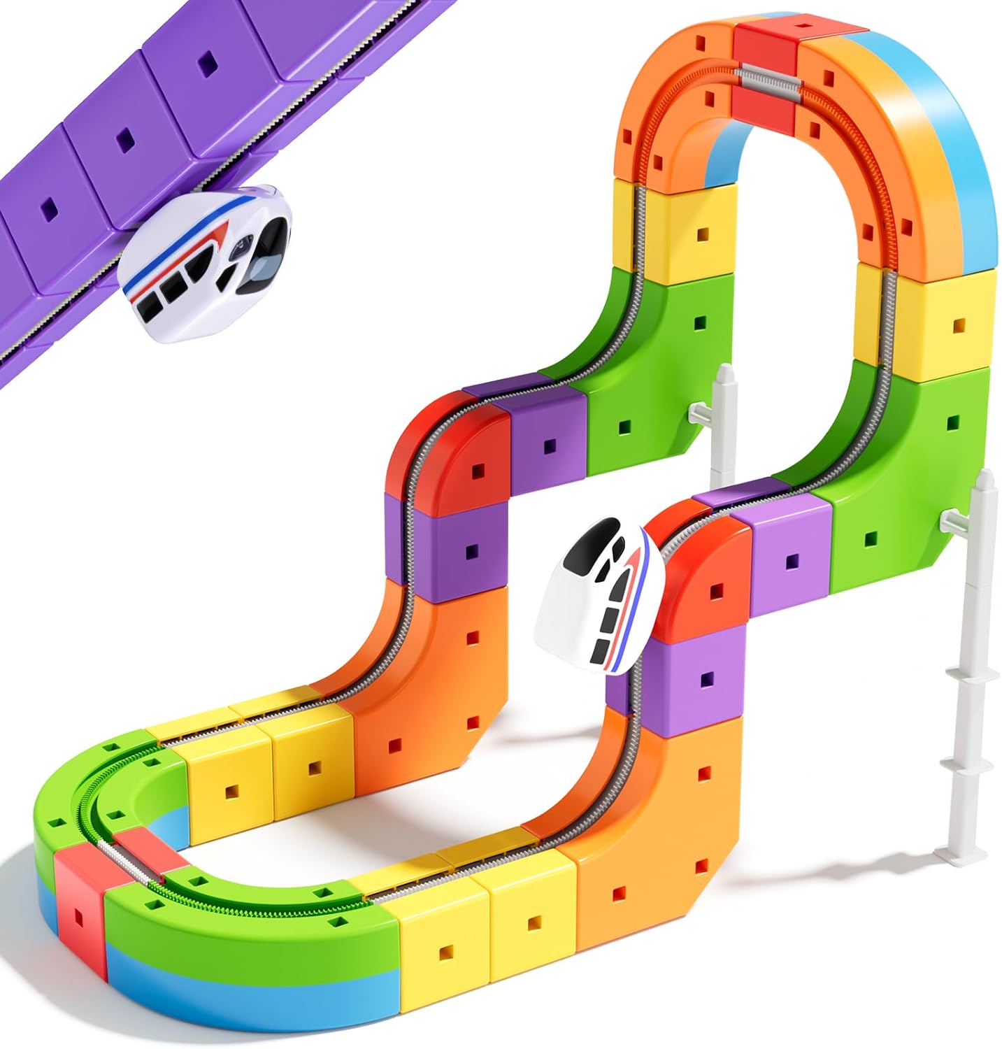 3D Flexible Electric Train & Race Track Set - Anti-Gravity STEM Toy for Kids 🚂🏎️