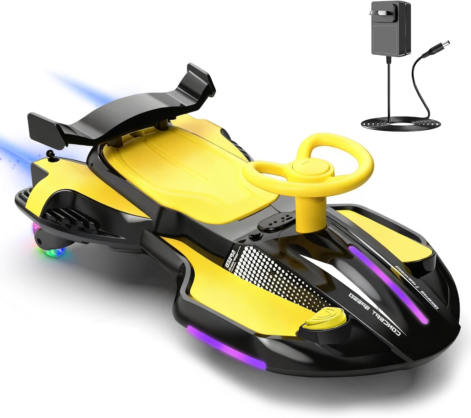 12V Electric Wiggle Car - 2-in-1 Swing & Drift Ride-On with LED Lights & Music 🏎️💨