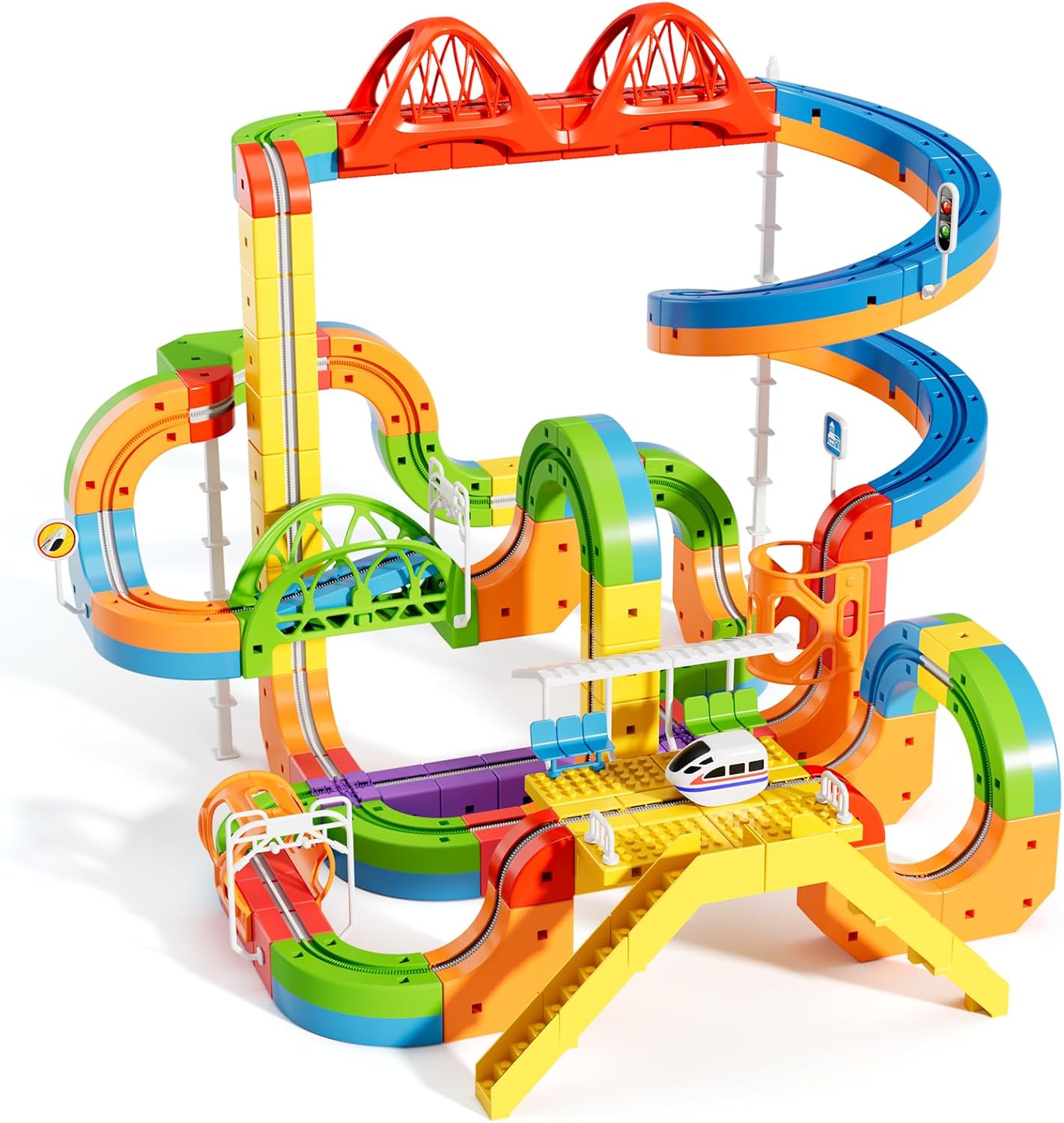 3D Flexible Electric Train & Race Track Set - Anti-Gravity STEM Toy for Kids 🚂🏎️