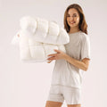 Soft Quilted Puff Grid Pillow - Cloud-Like Plush Bed Comfort ☁️✨