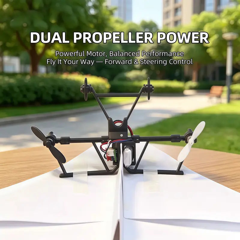 DIY RC Paper Airplane Kit - Easy-to-Fly Remote Control Flying Toy with Gyro ✈️✨