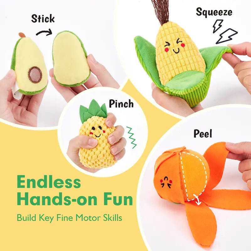 My First Sensory Garden: 16-Piece Montessori Fruit & Veggie Set 🍓🥕