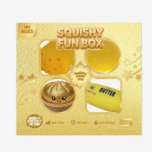 4-Pack Soft Silicone Squishy Toys - Slow & Fast Rebound 🧸✨