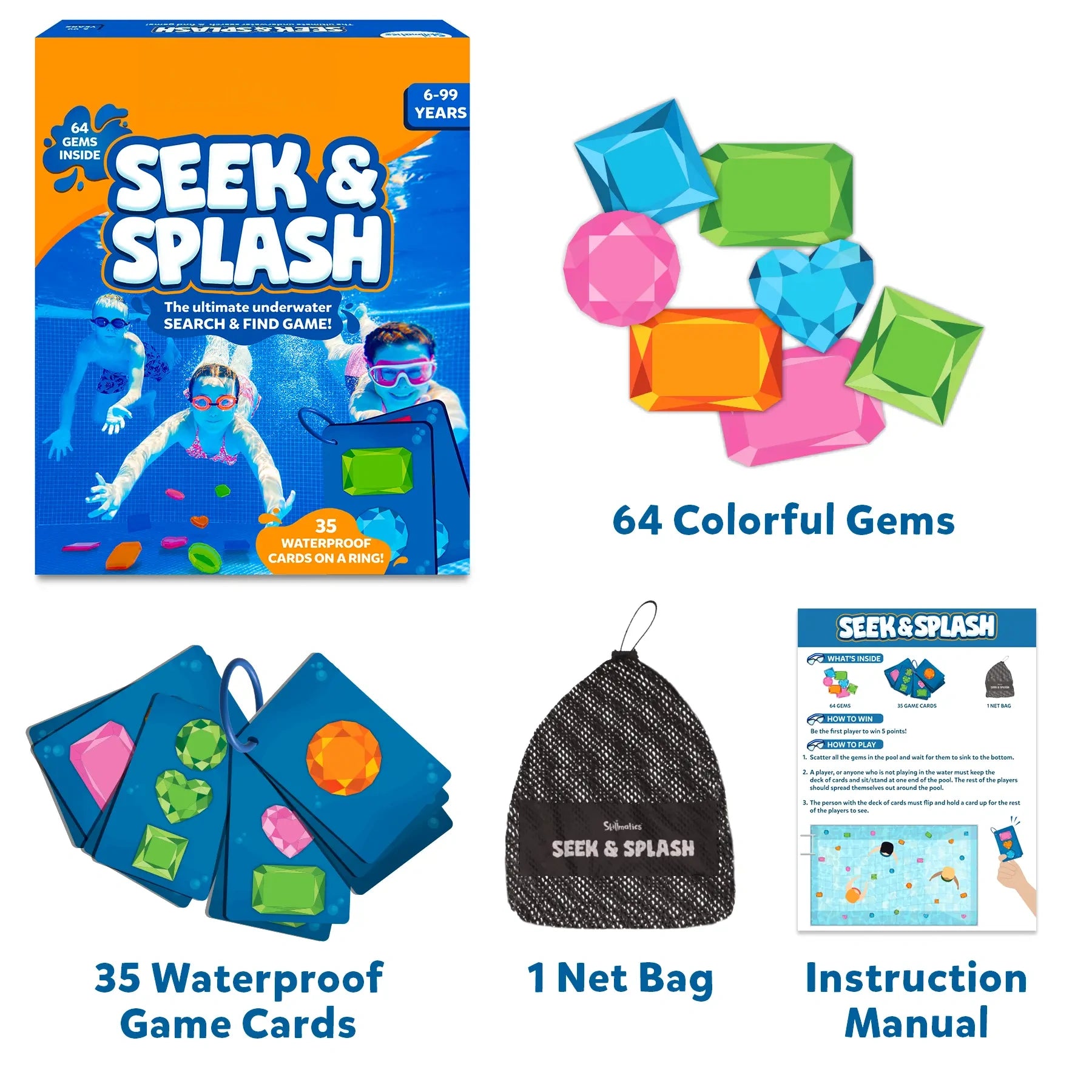 Underwater Seek & Splash Diving Game | Educational Pool Toy