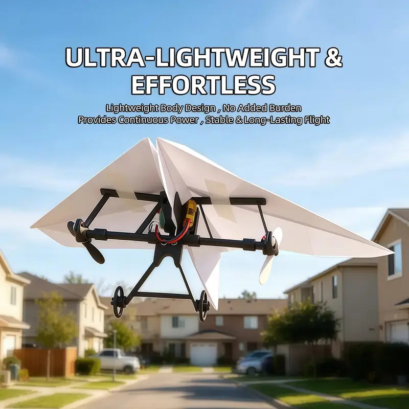 DIY RC Paper Airplane Kit - Easy-to-Fly Remote Control Flying Toy with Gyro ✈️✨
