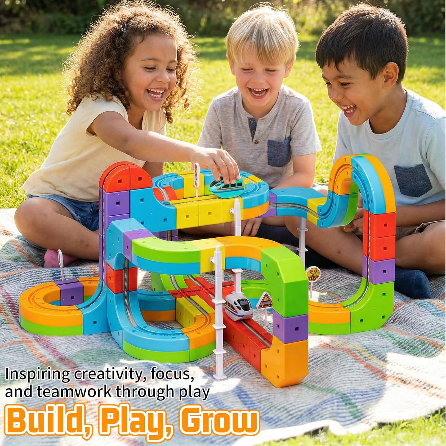 3D Flexible Electric Train & Race Track Set - Anti-Gravity STEM Toy for Kids 🚂🏎️