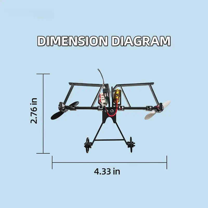 DIY RC Paper Airplane Kit - Easy-to-Fly Remote Control Flying Toy with Gyro ✈️✨