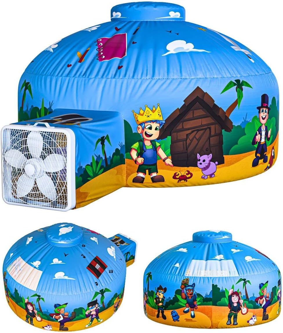 Instant Inflatable Air Tent for Kids - Large Indoor Playhouse Fort (77" x 50") 🏰💨