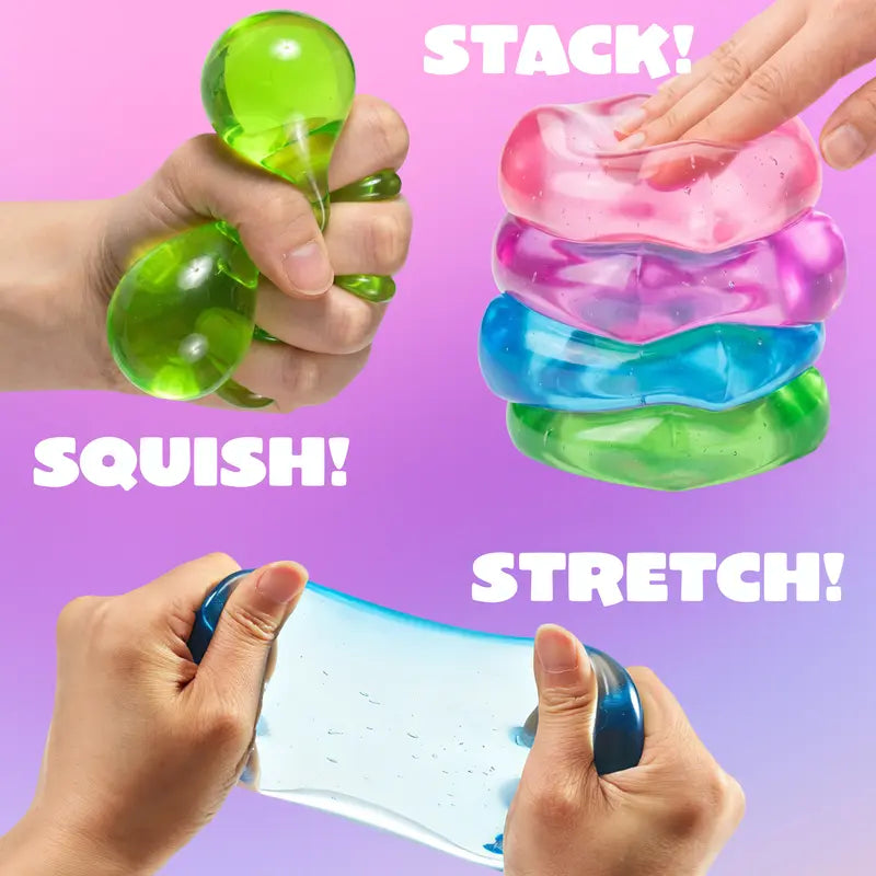 4-Pack High-Density Stress Cubes - Slow Rising Sensory Fidget Toys 🧊✨