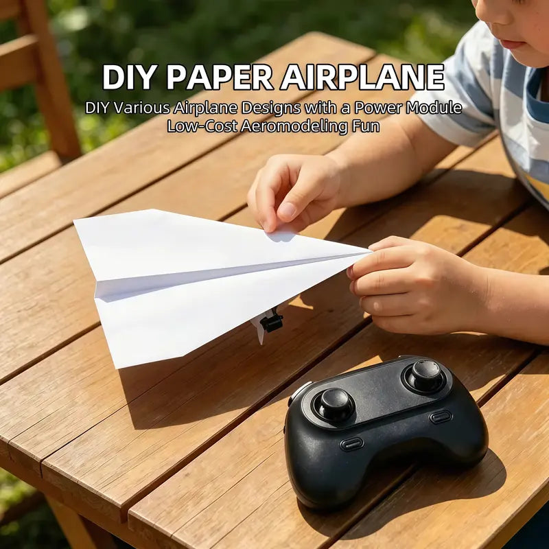 DIY RC Paper Airplane Kit - Easy-to-Fly Remote Control Flying Toy with Gyro ✈️✨