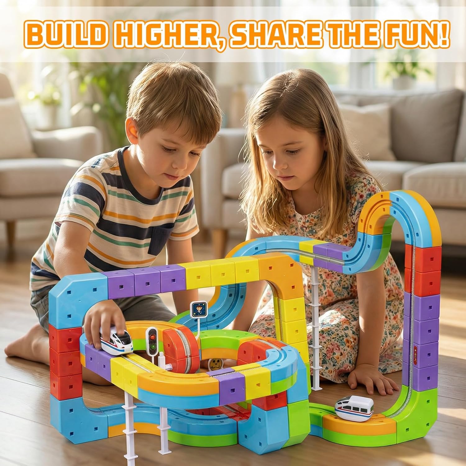 3D Flexible Electric Train & Race Track Set - Anti-Gravity STEM Toy for Kids 🚂🏎️