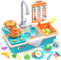 Kids Play Kitchen Sink with Running Water & Floating Fishing Toy Set 💧🎣