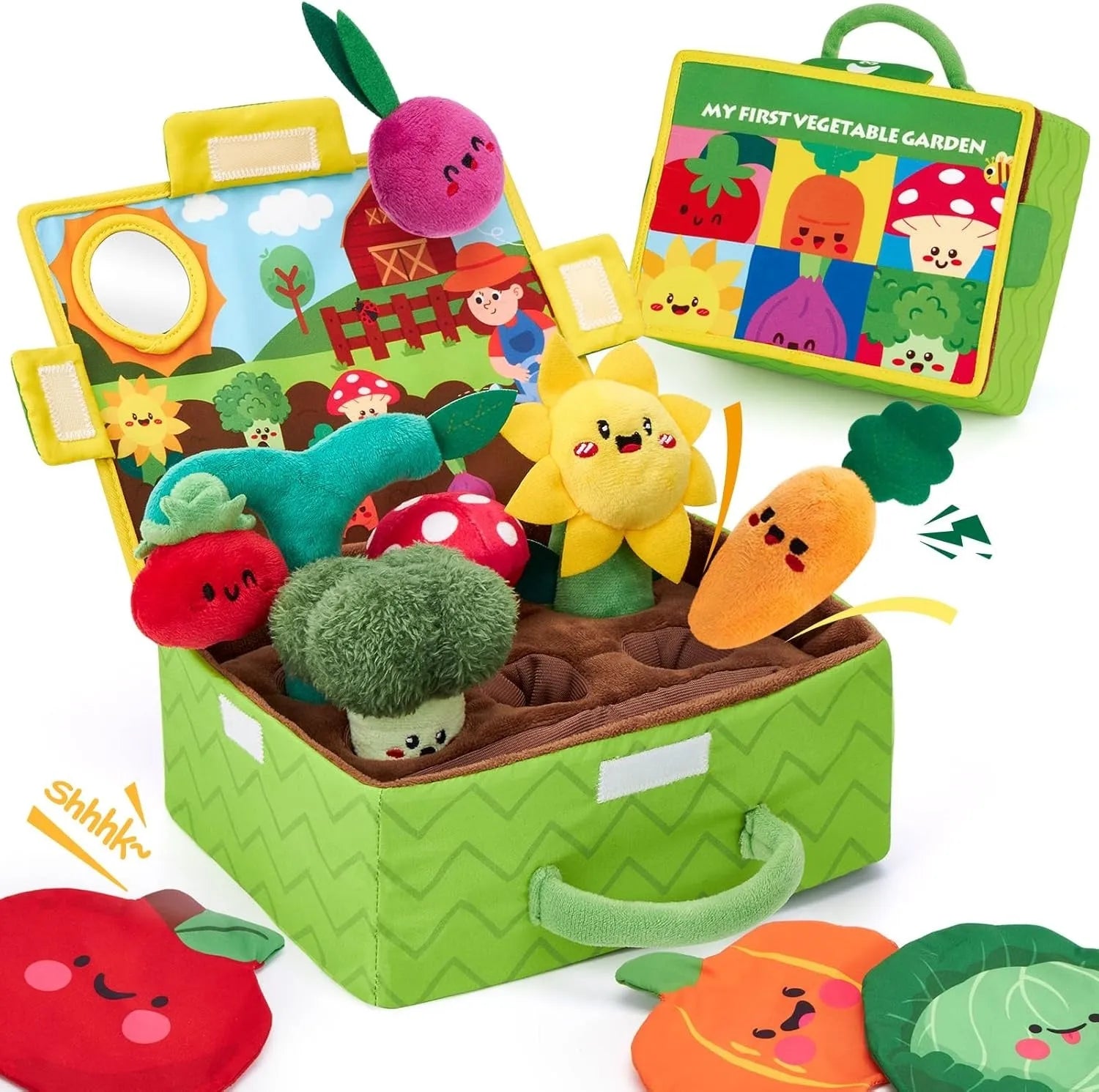 My First Sensory Garden: 16-Piece Montessori Fruit & Veggie Set 🍓🥕