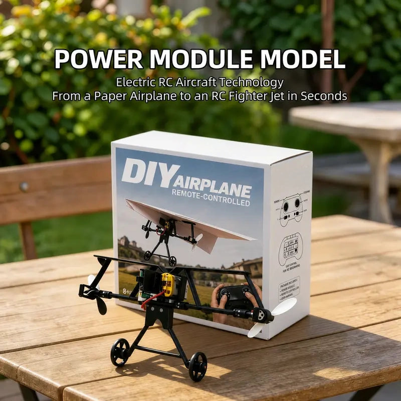 DIY RC Paper Airplane Kit - Easy-to-Fly Remote Control Flying Toy with Gyro ✈️✨
