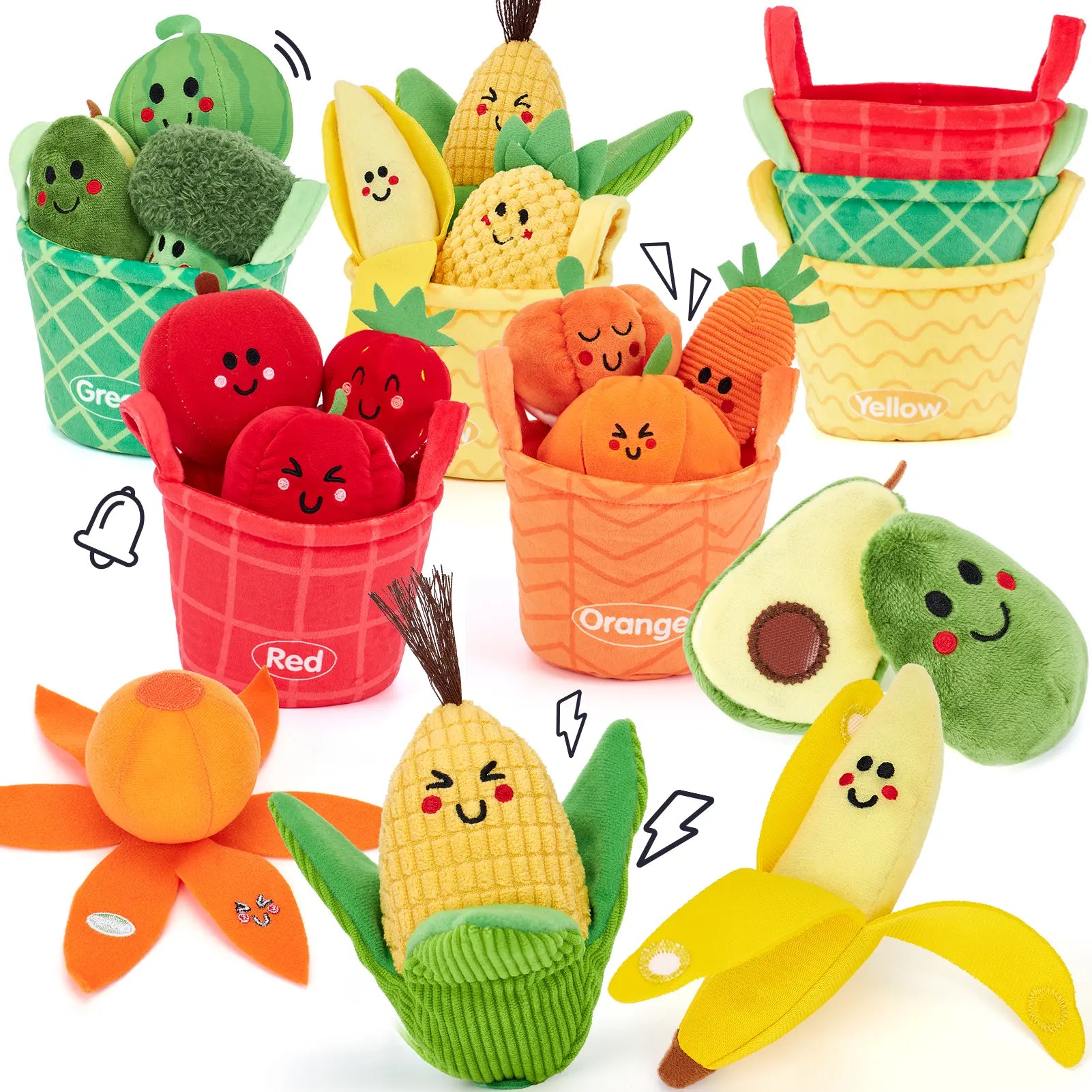 My First Sensory Garden: 16-Piece Montessori Fruit & Veggie Set 🍓🥕
