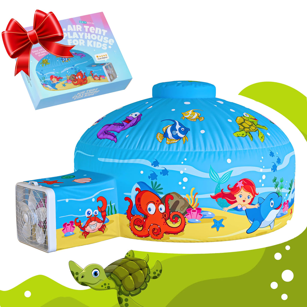 Instant Inflatable Air Tent for Kids - Large Indoor Playhouse Fort (77" x 50") 🏰💨