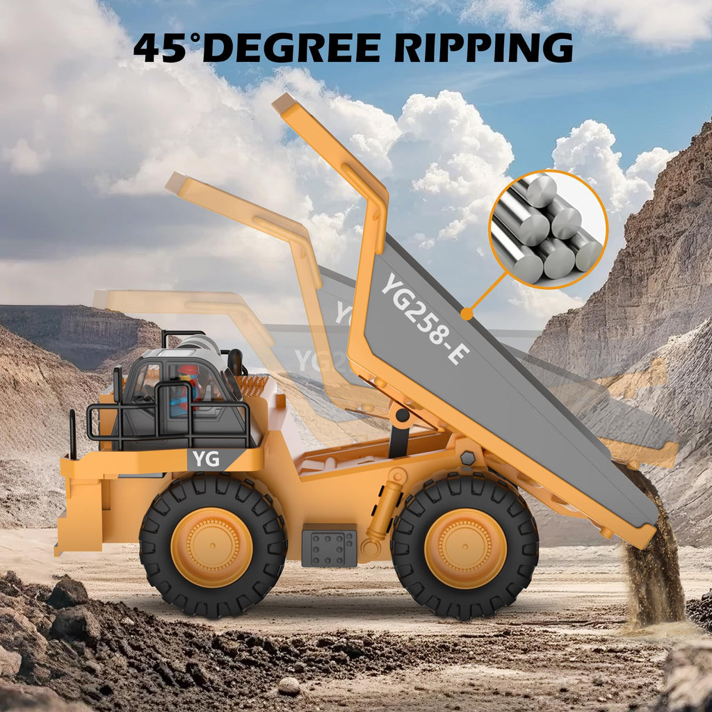 11-Channel RC Construction Vehicle Set - Realistic Excavator & Dump Truck Toys 🏗️🚛