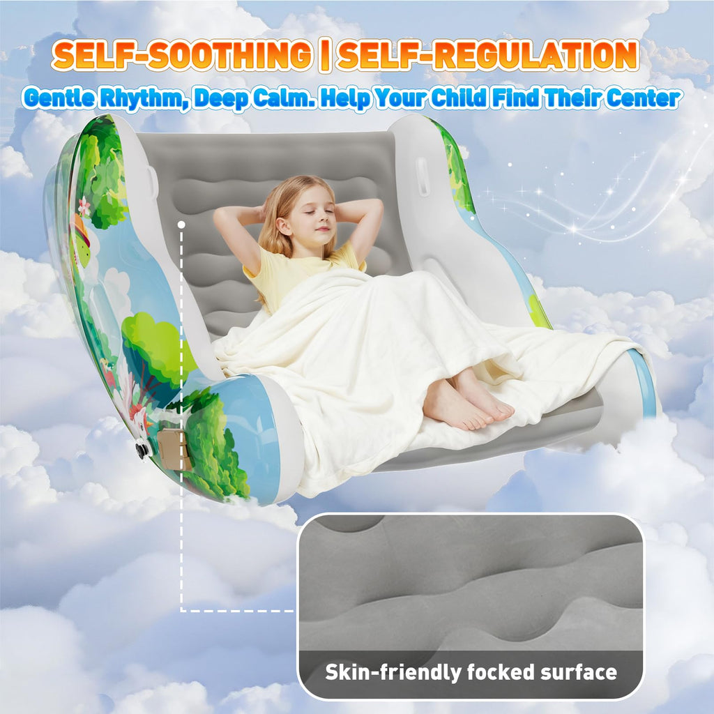 Inflatable Rocking Sensory Chair for Kids - Cloud Rocker for Autism & ADHD Support ☁️🧘‍♂️