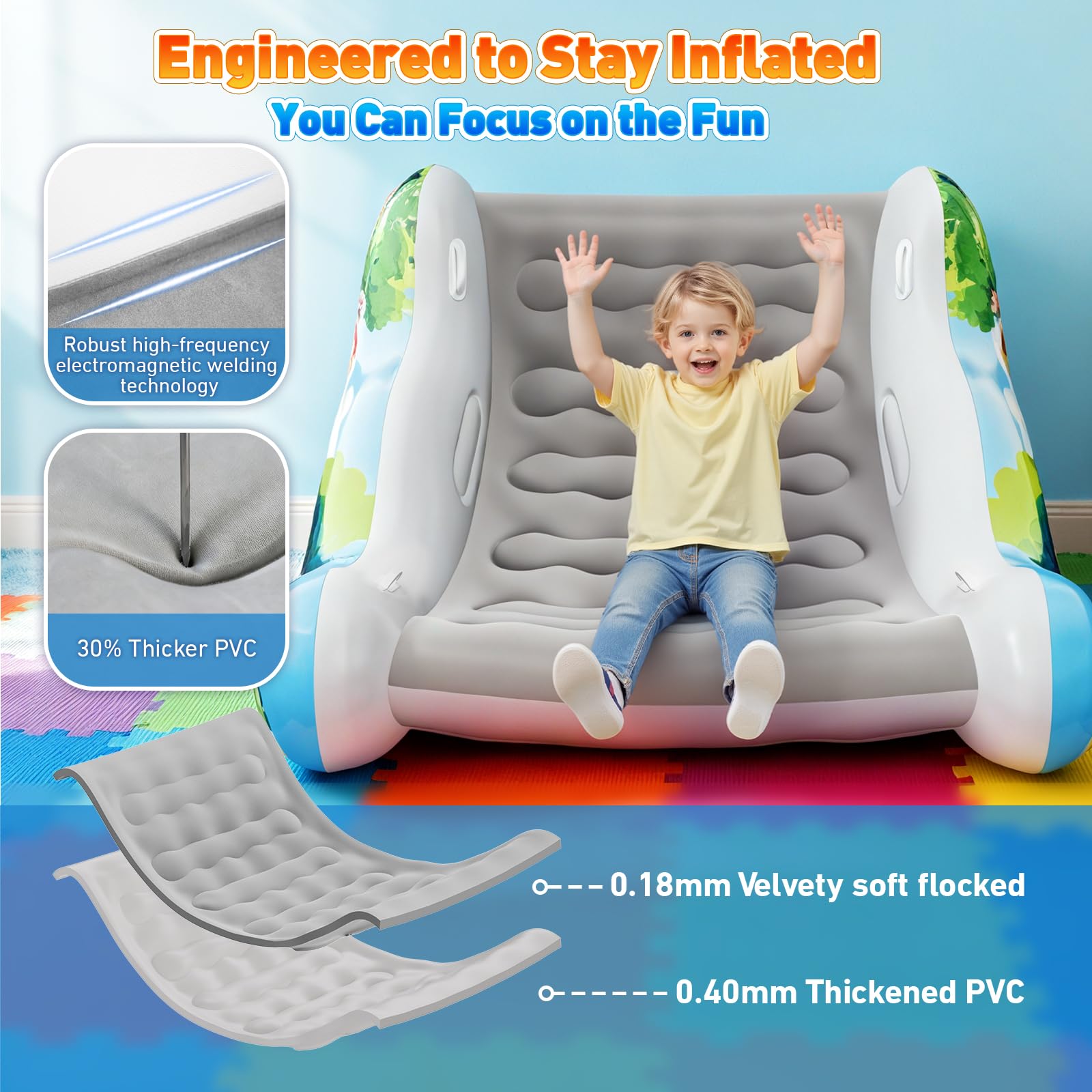 Inflatable Rocking Sensory Chair for Kids - Cloud Rocker for Autism & ADHD Support ☁️🧘‍♂️