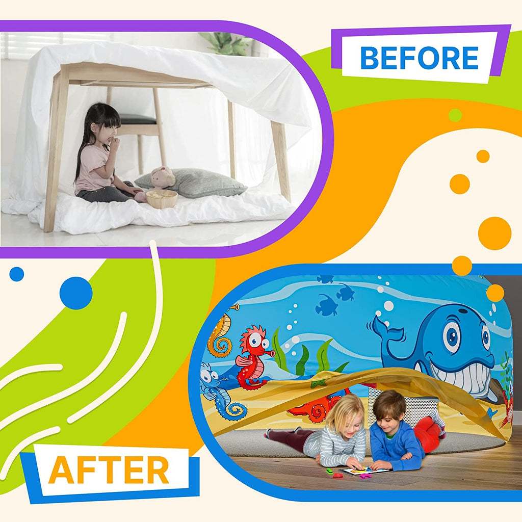Instant Inflatable Air Tent for Kids - Large Indoor Playhouse Fort (77" x 50") 🏰💨