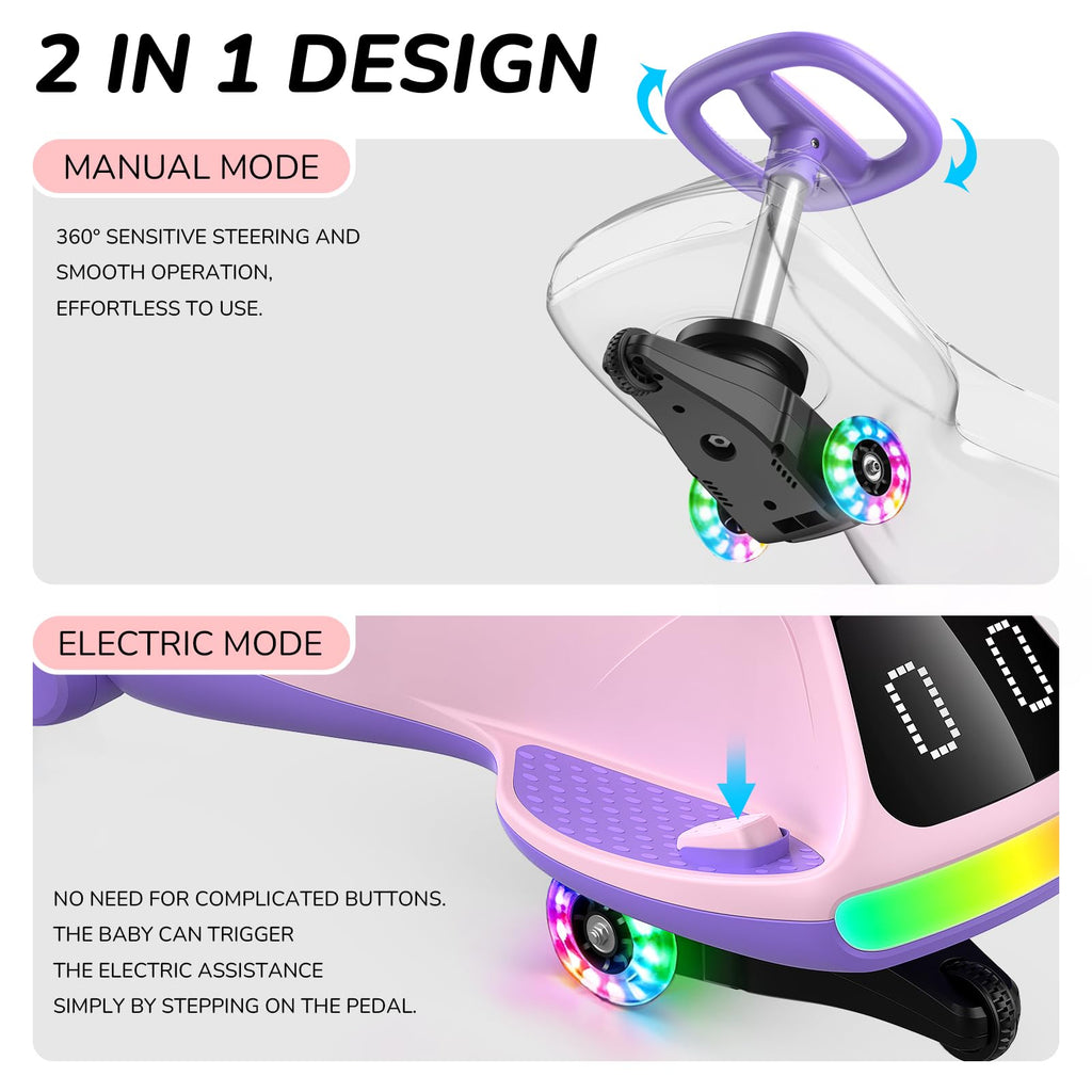 12V Electric Wiggle Car for Kids - Dual Speed Ride-On Toy 🏎️✨